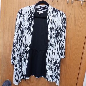 Roz & Ali open front jacket. Size 1X.